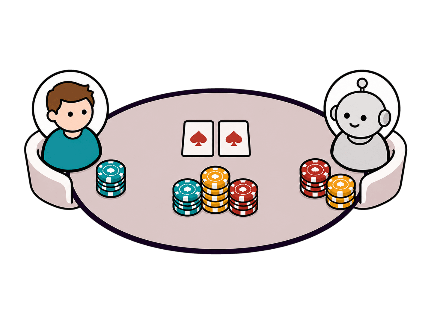 Stack of red and white chips